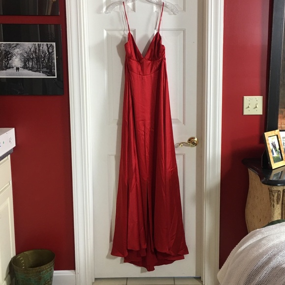 SOLD!! Free People Cherry Red Gown NWT! - Picture 3 of 8